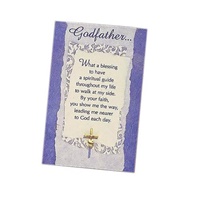 Image for Godfather Cross/Dove Gold Pin and Card