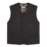 Image for Gents Charcoal Waistcoat with Tartan Interior