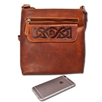 Image for Celtic Embossed Knot Mary Bag, Tan by Lee River