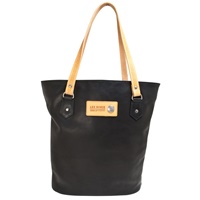 Image for Classic Leather Tote Bag, Black by Lee River