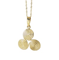 Newgrange Spiral Pendant 10K