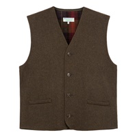 Image for Jimmy Hourihan Ladies Moss Green Waistcoat with Plaid Interior