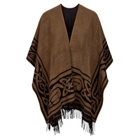 Image for Jimmy Hourihan Celtic Border Shawl, Camel