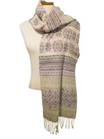 Image for Calzeat Fairisle Orchid Scarf