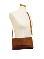 Ciara Leather Clutch Bag with Strap, Tan by Lee River