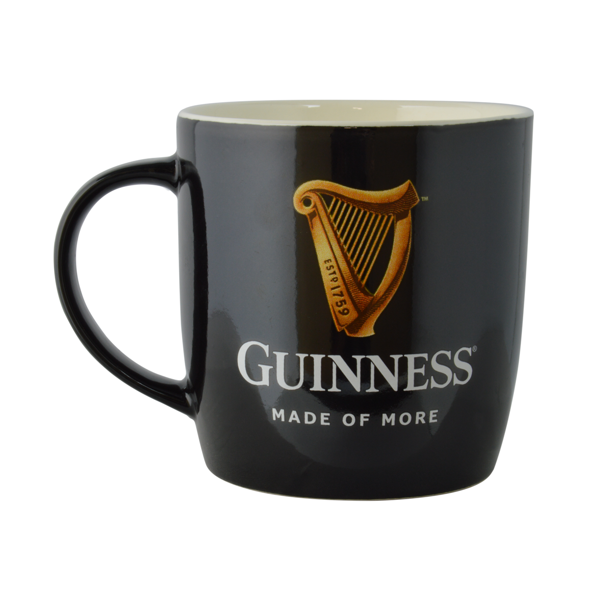 Guinness Black Mug with Harp and Official Logo - Irish Jewelry | Irish ...