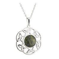 Image for Sterling Silver Marble Open Celtic Pendant