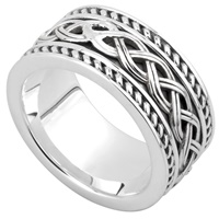 Image for Sterling Silver Gents Celtic Knot Band