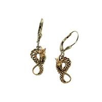 Image for Keith Jack Dragon Earrings Gold Leverback