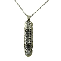 Image for Celtic Ashes Vial Keepsake Pendant with Pearl and Marcasite in Sterling Silver