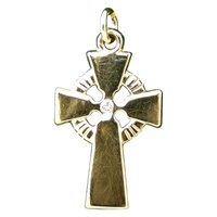 Image for 14K Yellow Gold Diamond Cross Pendant