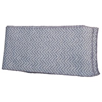 Herringbone Merino Wool Scarf, Blue