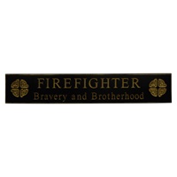 Image for 30" Firefighter Celtic Knot Wooden Carved Wallboard, Black