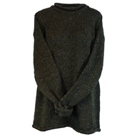 Image for Roll Neck Irish Sweater by Rossan Knitwear - Sage Green