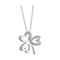 Image for Sterling Silver CZ Shamrock Pendant
