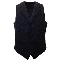 Image for John Hanly Irish Tweed Waistcoat | Irish Vest, Black