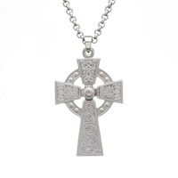 Image for Sterling Silver Large Celtic Warrior Cross