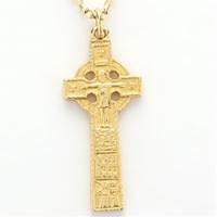 Image for 14K Yellow Gold Celtic High Cross Of Cashel