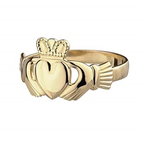 Irish Claddagh Ring 14K Yellow Gold