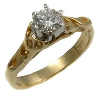 Image for 14k Yellow Gold Diamond Celtic Diamond Ring