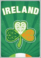 Image for Celtic Shamrock Sunburst Sticker
