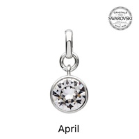 Image for Sterling Silver Swarovski Charm, April