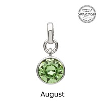 Image for Sterling Silver Swarovski Charm, August