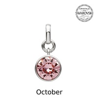 Image for Sterling Silver Swarovski Charm, October