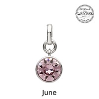 Image for Sterling Silver Swarovski Charm, June