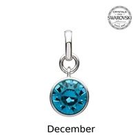 Image for Sterling Silver Swarovski Charm, December