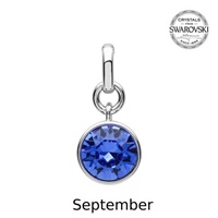 Image for Sterling Silver Swarovski Charm, September