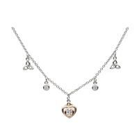 Sterling Silver Trinity Princess Collection Necklace