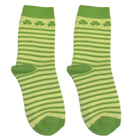 Image for Stripe Shamrock Baby Socks, Yellow/Green