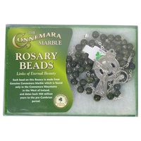 Image for Connemara Marble Round Bead Irish Rosary