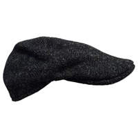 Image for Hanna Hat Erin Cap Tweed, Black Herringbone