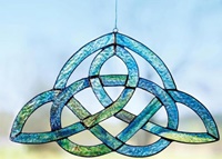 Celtic Knot Stained Glass Window Decor