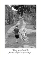 Image for Black and White Photo Boy and Girl Wedding Card