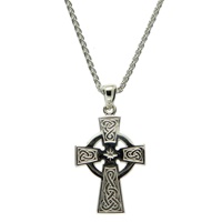 Sterling Silver Celtic Cross Medium Pendant