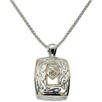 Image for Sterling Silver and 10K Gold Window to the Soul Diamond Pendant