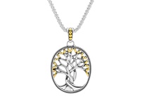 Image for Sterling Silver and 18K Yellow Gold Tree of Life Pendant