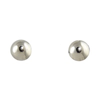 Image for Large Silver Ball Stud Earrings