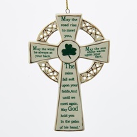 Image for Kurt Adler Porcelain Irish Cross Ornament