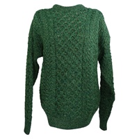 Image for 100% Merino Wool Aran Sweater, Green