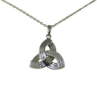 Image for Sterling Silver Tri-Layered Trinity Knot Pendant