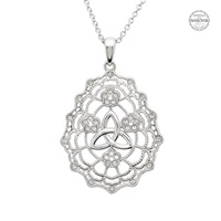 Image for Sterling Silver Irish Lace Trinity SW Necklace