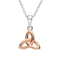 Image for Sterling Silver Rose Gold Plated Trinity Pendant