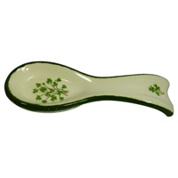 Image for Fine Bone China Spoon Rest with Shamrocks