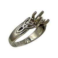 Image for White Gold Trinity Shoulder Ring Setting