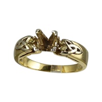Image for Two Tone Gold Trinity Shoulder Ring Setting