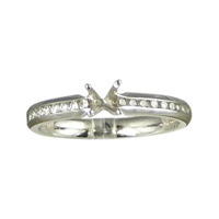 Image for White Gold Ring Setting with .27 SI-G Diamond and Diamond Accents